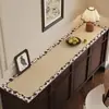 Tapete de mesa estilo vintage para aparador, protetor de bancada de armário de TV, toalha de mesa de entrada estilo retrô de luxo leve para sapateira