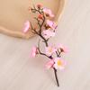 Galhos de Flor de Ameixa Artificial Transfronteiriços, Flores Artificiais de Flor de Ameixa de Inverno e Flor de Pessegueiro Estilo Chinês, Enfeites de Decoração para Casa, Toppers para Bolo de Aniversário, Pacote com 10