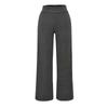 Calça de Tricô Listrada para Emagrecer no Outono Calça de Perna Larga Doce Casual para Meninas Puro Desejo Celebridade da Internet Cintura Alta Alongamento das Pernas Calça Solta