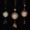 Colgante de sándalo para llave de coche, bolso para teléfono móvil, cuentas luminosas, adornos colgantes retro para hombres y mujeres.