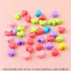 Letras Acrílicas de Colores Mezclados Cuentas de Cubo de Corazón Flor Sueltas Cuentas de Símbolo Cuentas Sueltas Material para Pulsera con Cuentas DIY Hecha a Mano
