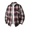 Producto destacado: Nueva camisa casual de cuadros de manga larga para hombre de primavera y otoño, chaqueta camisa casual de moda unisex con cuello de solapa