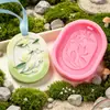 Molde de Silicone DIY Jardim de Camélias Flor de Cerejeira Rosa Gardênia Molde para Chocolate Gesso Difusor de Ar para Carro Etiqueta Pendurada
