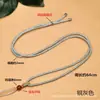 Cuerda para Collar DIY Colgante de Perla Roja tipo Cúpula Cordón Nudo de Seda Dorado Perla Roja tipo Cúpula Cadena para Suéter Cordón Cuerda Tejida a Mano