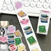 500 Hojas/Rollo Pegatinas en Rollo Bookish Autoadhesivas Impermeables Decorativas para Cuaderno y Manualidades Venta al por Mayor