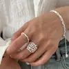 Anillo Nuevo Nido de Pájaro con Superficie de Hoyo Hueco para Mujer, Diseño de Nicho, Versátil, Simple y de Gama Alta, Joyería de Mano Elegante de Celebridad de Internet para Mujer