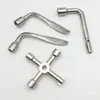 Llave Cuadrada con Boca Cuadrada y Cuatro Esquinas, Agujero Cuadrado Interior y Llave Hexagonal Exterior, Llave de Tren de Acero Inoxidable para Trenes de Alta Velocidad 380Crh
