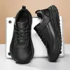 Zapatos Deportivos Casuales de Cuero de Microfibra de Ancho Amplio y Talla Grande para Hombre, Zapatos de Cuero Forrados con Felpa para Invierno, Punta Ancha, Cálidos, para el Trabajo y el Desplazamiento