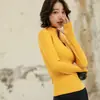 Chamarra Deportiva Media Cremallera para Mujer Manga Larga Cuello Ropa Ajustada Secado Rápido Ropa de Yoga Gimnasio Correr Fitness Chaqueta para Mujer