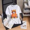 Camiseta de manga corta estampada transfronteriza para Europa y Estados Unidos Comercio exterior Gato para niños Verano Nuevo estilo Top Combinable Ropa para niños