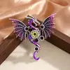 Broche de Dragón Volador Mecánico Steampunk Esmalte Multicolor Engranaje Pin Ropa Retro Oscura Bolsas Accesorios Mayoreo