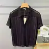 Camisa de manga corta calada para hombre, estilo fino de verano, moderna y elegante, lujo ligero francés, camisa hawaiana fluida, camisa de hombre