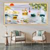 La pintura decorativa de fondo para TV de la sala de estar tiene respaldo hogar y todo Xing nueva pintura de paisaje china autoadhesiva agua para hacer dinero pintura