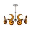 Lámpara de araña Memphis Sala de estar Lámpara medieval Bauhaus Acrílico colorido Retro Dormitorio Estudio Lámpara de vidrio L138