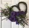 Decoraciones Navideñas Zonghong Lazo Hecho a Mano DIY Lazo de Malla Borgoña de 30 cm Decoración para Árbol de Navidad