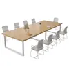 Mesa de conferência treinamento de equipe mesa de escritório retangular e conjunto de cadeiras mesa de computador simples estação de trabalho mesa grande