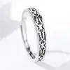 Anel de amor à distância estilo japonês de luxo leve anel de casal feminino masculino prata esterlina moda ponte suspiro beijo retrô estudante abertura