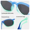 Óculos de Sol Quadrados Polarizados da Moda para Crianças com Armação de Gelatina Colorida Gradiente Óculos de Sol Anti-UV Kb691 Protetor Solar