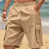 Amazon transfronterizo nuevos pantalones cortos cargo ligeros de ajuste holgado para hombre, pantalones cortos de cinco puntos atléticos y casuales de talla grande