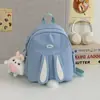 Linda mochila pequeña para niños con orejas de conejo, alta apariencia, nueva mochila mini estilo ins japonés, dulce para niñas