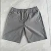 Shorts casuales de verano para hombre con cintura elástica y cordón, populares shorts holgados casuales de moda de longitud media, shorts simples versátiles para hombre