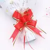 Cinta de Organza con Lazo, Atada a Mano, Color Dorado con Borde Dorado, Patrón de Piedra, Tamaño Mediano, 30 #, Para Empaquetar Regalos Navideños y Flores