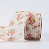 Cinta de Chifón Pequeña Fresca de Doble Cara con Dobladillo Floral Cinta de Lazo Material para Manualidades Cinta de Satén Cinta para Caja de Boda