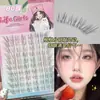 Pestañas Postizas Lifegirls con un Aspecto Natural Transparente, Vástagos Delgados, Párpados Dobles Inclinados Salvajes, Estilo Manga, Injerto de Hada Sin Maquillaje