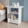 Mesa de noche simple, Gabinete de almacenamiento para dormitorio, Mesa de centro para sala de estar, Mesa lateral para sofá de apartamento pequeño, Estante de almacenamiento mini simple