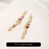 Cadena de Oro Laminado de 14 Quilates que Conserva el Color con Mariposa de Circonita, Media Cadena, Pulsera de Cristal y Perla Hecha a Mano para DIY, Accesorios de Joyería con Cuentas