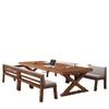 Escritorio Grande de Madera Maciza Moderno Escritorio de Oficina Mesa de Caligrafía Mesa Larga Grande Mesa de Troncos para Sala de Estar Banco de Trabajo Doble Escritorio de Escritura Venta al por Mayor