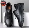 Zapatos Casuales de Cuero para Hombre Transfronterizos, Calzado Formal de Negocios, Zapatos de Hombre Estilo Británico, Zapatos Simples de Cuero Suave Negro, Tenis