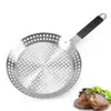 Sartén de Acero Inoxidable para Barbacoa, Sartén para Tortitas de Barbacoa al Aire Libre, Placa de Parrilla para Barbacoa, Venta al por Mayor Transfronteriza en Stock