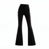 Pantalones de yoga de cintura alta ligeramente acampanados para mujer, con elasticidad en cuatro direcciones y una sensación casi imperceptible, diseñados para fitness, control de abdomen y levantamiento de glúteos, adecuados para el uso diario