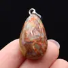 Colgante Irregular de Piedra Natural Exquisita Cristal Rosa Ojo de Tigre Accesorios para Collares DIY Joyería Colgante