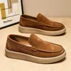 Mocassins estilo Old Money, nova coleção de outono masculina, sapatos casuais de couro slip-on, com sola grossa, que aumentam a altura, mocassins casuais para homens