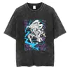 Camiseta Urbana para Hombre con Diseño de Anime Japonés Naruto, Camiseta Lavada Estilo Harajuku 2024, Estilo Hip-Hop de Verano