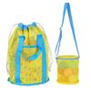 Nueva bolsa de juguetes para niños, bolsa de almacenamiento de conchas, bolsa de playa de viaje, bolsa de playa con perspectiva hueca, bolso de hombro