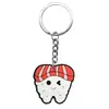 Serie de Dibujos Animados Transfronteriza para Dientes Llavero Colgante de Goma Suave de PVC Colgante para Bolsos Llavero Colgante para Mochila al por Mayor