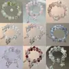 Pulsera de Cristal con Cuentas de Mariposa, Pulsera de Diseño de Alta Gama Ins, Regalo para Novia, Nueva Pulsera de Mejor Amiga de Aspecto Caro