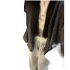 Moda Estilo Perezoso Chaqueta de Piel Sintética de Visón Otoño e Invierno Nueva Cardigan de Punto Holgado de Manga Larga Prenda Superior Versátil Ropa de Abrigo para Mujer