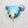 Globo de papel de aluminio con cabeza de oso tridimensional 3D, cabeza de león, cabeza de mono, cabeza de animal, diseño de cumpleaños, globo de película de aluminio al por mayor