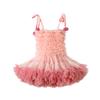 Vestido Tutu com Suspensório Céu Estrelado para Meninas Vestido Princesa Fantasia de Performance Saia Tutu Vestido Formal Infantil Estilo Europeu e Americano Vestido de Tule Moderno