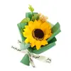 Buquê de Flor de Sabão Girassol Presente de Aniversário Acessórios para Caixa de Presente com Girassol Único Mini Buquê Personalização