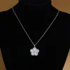 Juego de Joyería de Trébol de Cinco Hojas, Collar de Flor de Ciruelo de Nácar Natural de Lujo Ligero, Cadena para Clavícula Transfronteriza, Pendientes, Anillo, Pulsera para Mujer