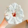 Laço de Cabelo de Renda Doce, Scrunchie de Luxo Estilo Coreano, Laço de Cabelo Extra-Grande para Coque, Corda de Cabelo para Rabo de Cavalo, Acessório de Cabelo