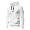 Sudadera con Capucha de Waffle para Hombre, Suéter de Color Sólido con Bolsillo Canguro, Top Deportivo Casual, Suministro Exclusivo Transfronterizo