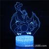Suministro transfronterizo de Luz nocturna 3D Serie Pokemon Baokemeng control remoto creativa colorida táctil lámpara de mesa lámpara de regalo