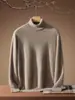 Suéter 100% cachemir de bebé para hombre, cuello alto, prenda interior, casual de negocios, tejido de punto suelto, capa base