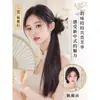 Novo Grampo de Cabelo Peruca Estilo Chinês para Mulheres, Rabo de Cavalo Estilo Antigo, Trança Lateral Hanfu, Leve Estilo Chinês Cheongsam, Garra de Cabelo Trança Falsa